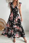 Ailany | Women’s Floral Swing Dress with Waist Tie