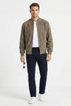 Luca Bianchi | Premium Suede-Touch Bomber Jacket For Men