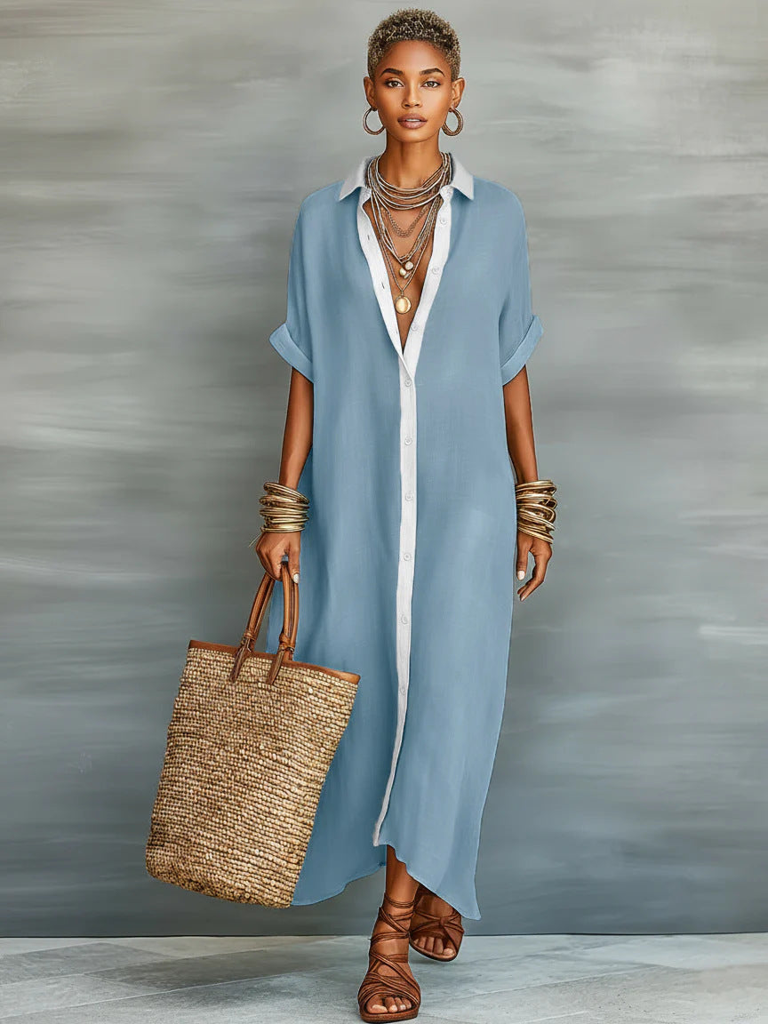 Elise Turner | Relaxed Lapel Maxi Dress For Women
