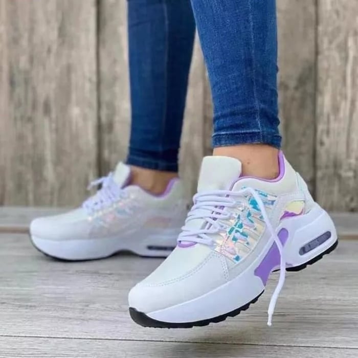 Thea | Women’s Air Cushion Sneakers with Lace-Up Platform