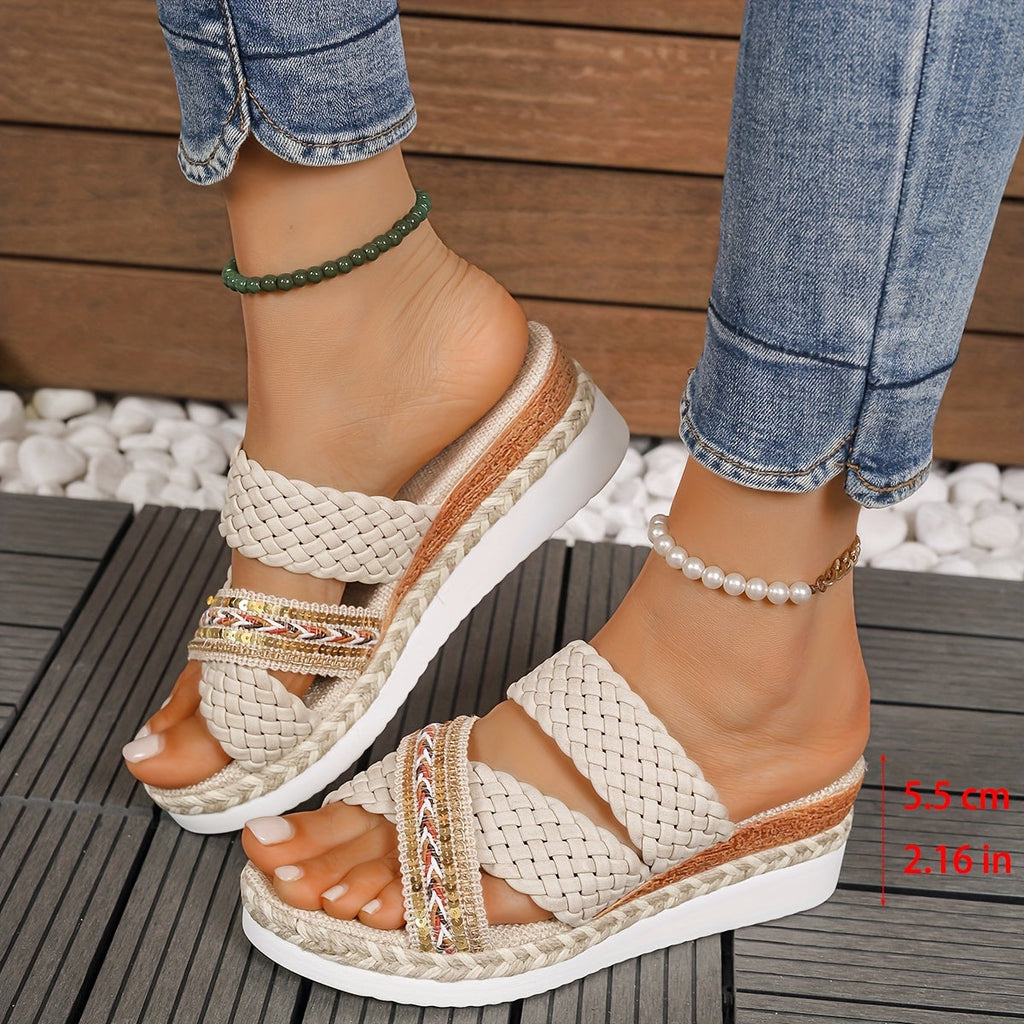 Colette | Women’s Woven Sandals with Braided Straps