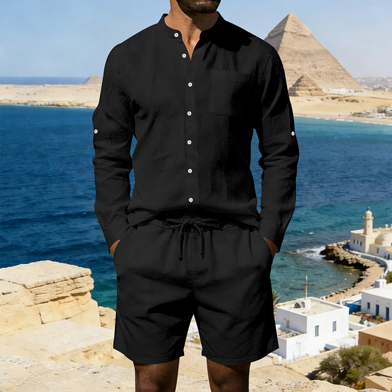Hugh Barrett | Linen Shirt And Shorts Set For Men
