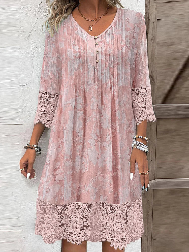 Sage | Women’s Timeless Lace Midi Dress with Detailing