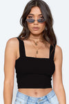 Eliza Reid | Sleeveless Square Neck Crop Top For Women