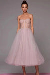 Isla Kelly | Strapless Tulle Midi Dress For Women