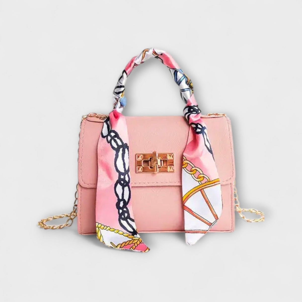 Alvhild | Women’s Elegant Handbag with Scarf Accent