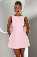 Alura | Women’s Pearl Trim Dress with Back Bow