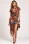 Amelia Jones | Floral V-Neck Midi Dress For Women