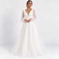 Ava Parker | Long Sleeve Tulle Wedding Dress For Women