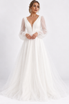 Ava Parker | Long Sleeve Tulle Wedding Dress For Women