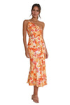 Sienna | Asymmetric Floral Print Midi Dress