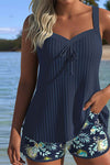 Anna | Striped Tankini with Two-Piece Beach Shorts