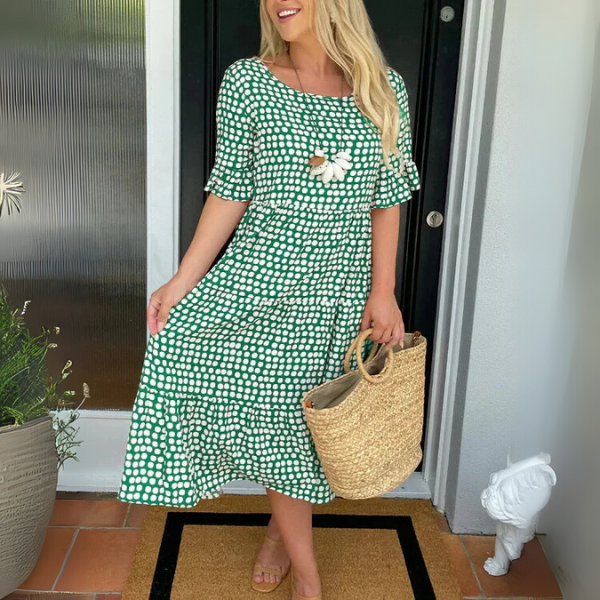 Aisha™ | Relaxed Tiered Midi Dress