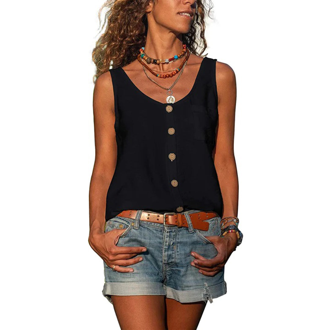 Gwen | Women’s Casual Sleeveless Top with Loose Fit