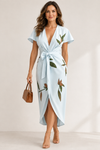 Brooke Johnston | Wrap-Front Floral Midi Dress For Women