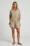 Brooke Lawson | Linen-Look Shirt & Shorts Set For Women