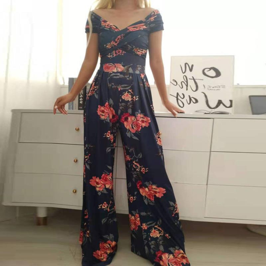 Luna | Women’s Off Shoulder Jumpsuit with Wide Leg