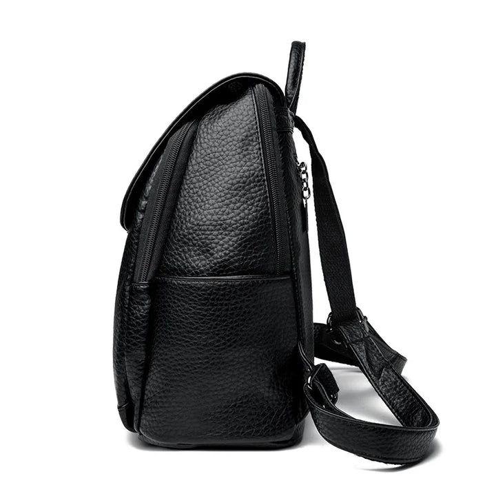 PU Leather Casual Travel Backpack