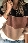Chic Striped Pullover Knit Sweater for Women
