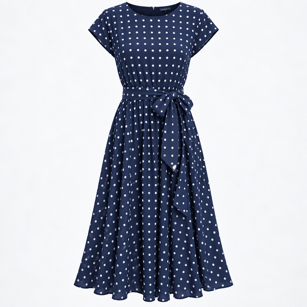 Charlotte Evans | Elegant Polka Dot Summer Dress For Women