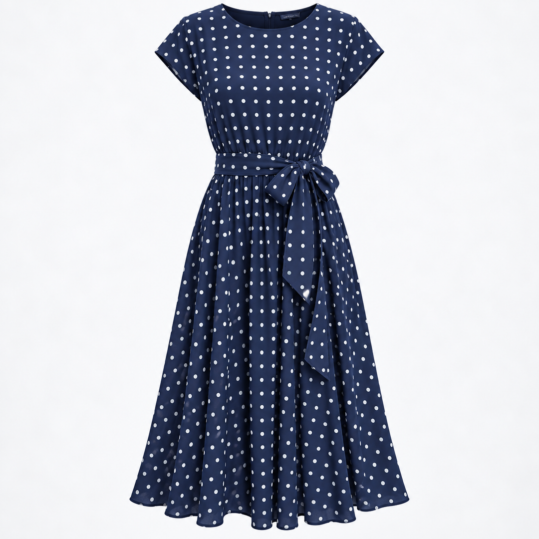 Charlotte Evans | Elegant Polka Dot Summer Dress For Women
