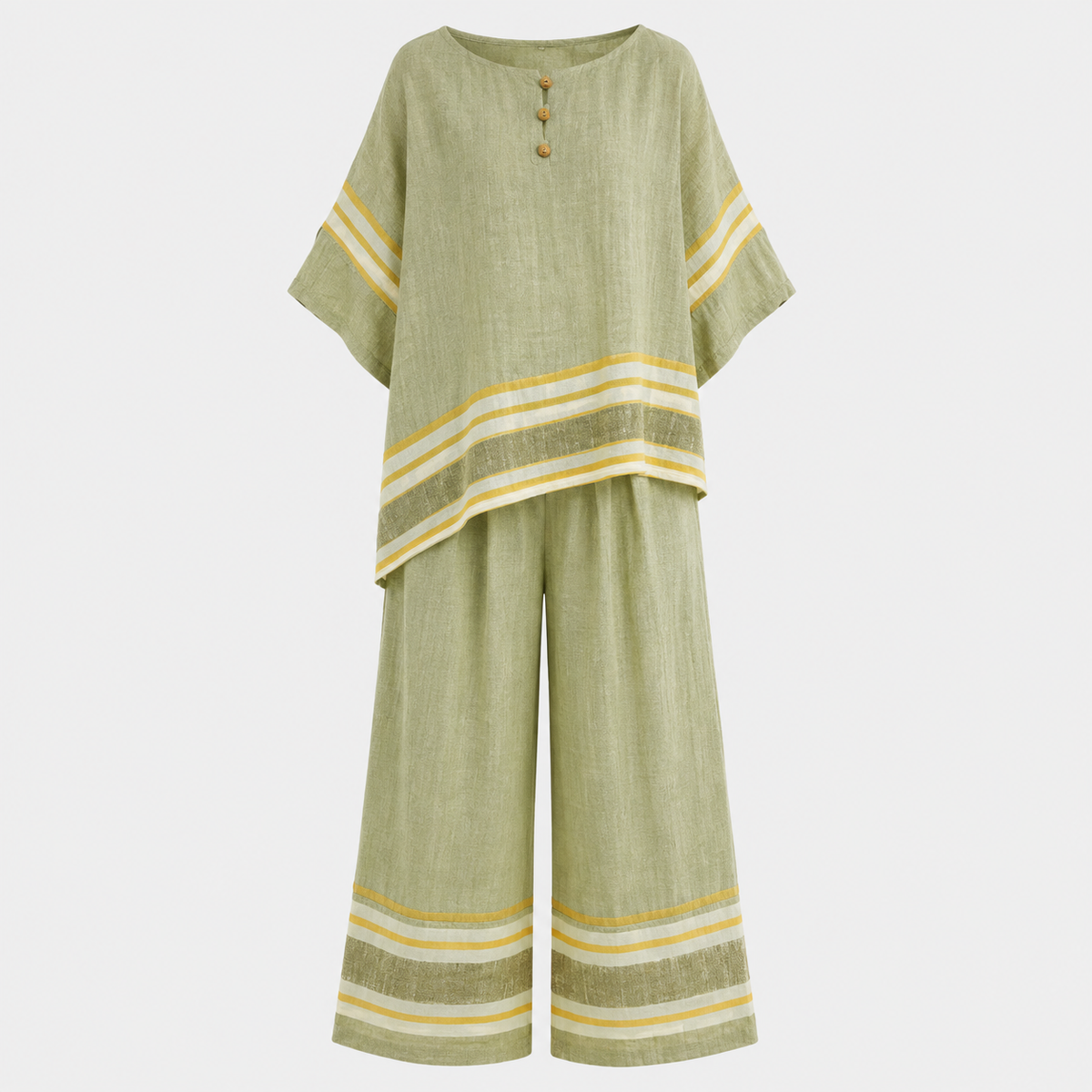 Charlotte Pearson | Striped Linen-Blend Two-Piece Set For Women