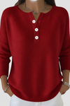 Bronwen | Women's Long Sleeve Henley Sweater