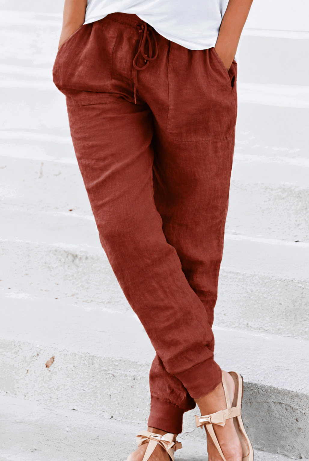 Bali | Women’s Elastic Ankle Pants with Drawstring Waist