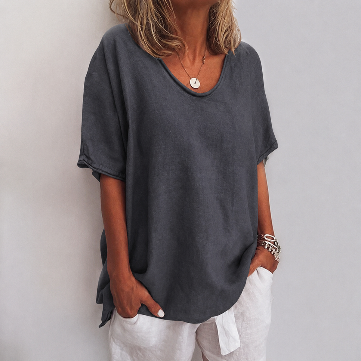 Kathleen | Women’s Comfortable Loose Blouse with Relaxed Fit