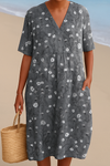 Holly™ | Gray Floral Dress