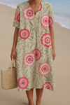 Kaitlyn™  | Leaf & Mandala Floral Dress