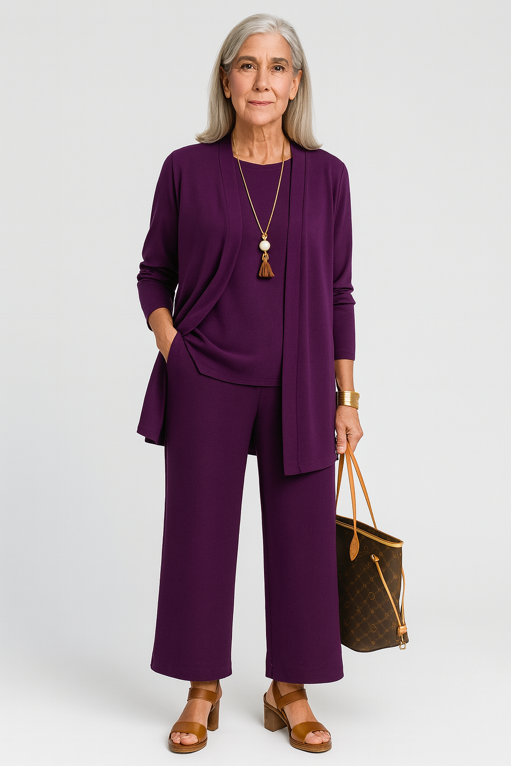 Vera | Women’s 3-Piece Cardigan Set with Open-Front