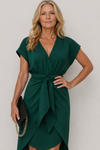 Genevieve Hartley | Midi Wrap Dress with Tie Waist For Women