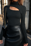 Nova | Women’s Turtleneck Top with Cut-Out