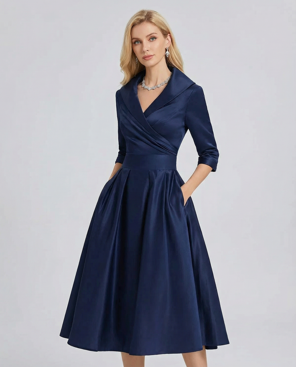 Chic A-Line Dress – Stylish Lapel Design for Effortless Summer Elegance