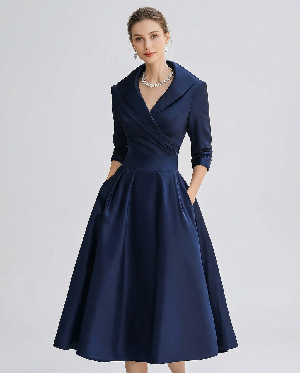 Chic A-Line Dress – Stylish Lapel Design for Effortless Summer Elegance