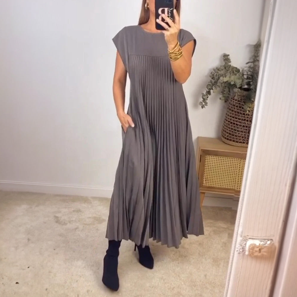 Justine | Striped Midi Dress