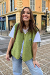 Casual fleece vest for women