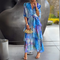 Diana | Women’s Stunning V-Neck Dress with Draping