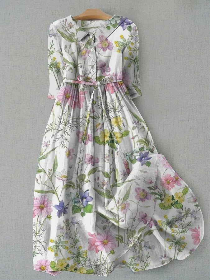 Mariposa | Women’s Floral Dress with Waist Belt