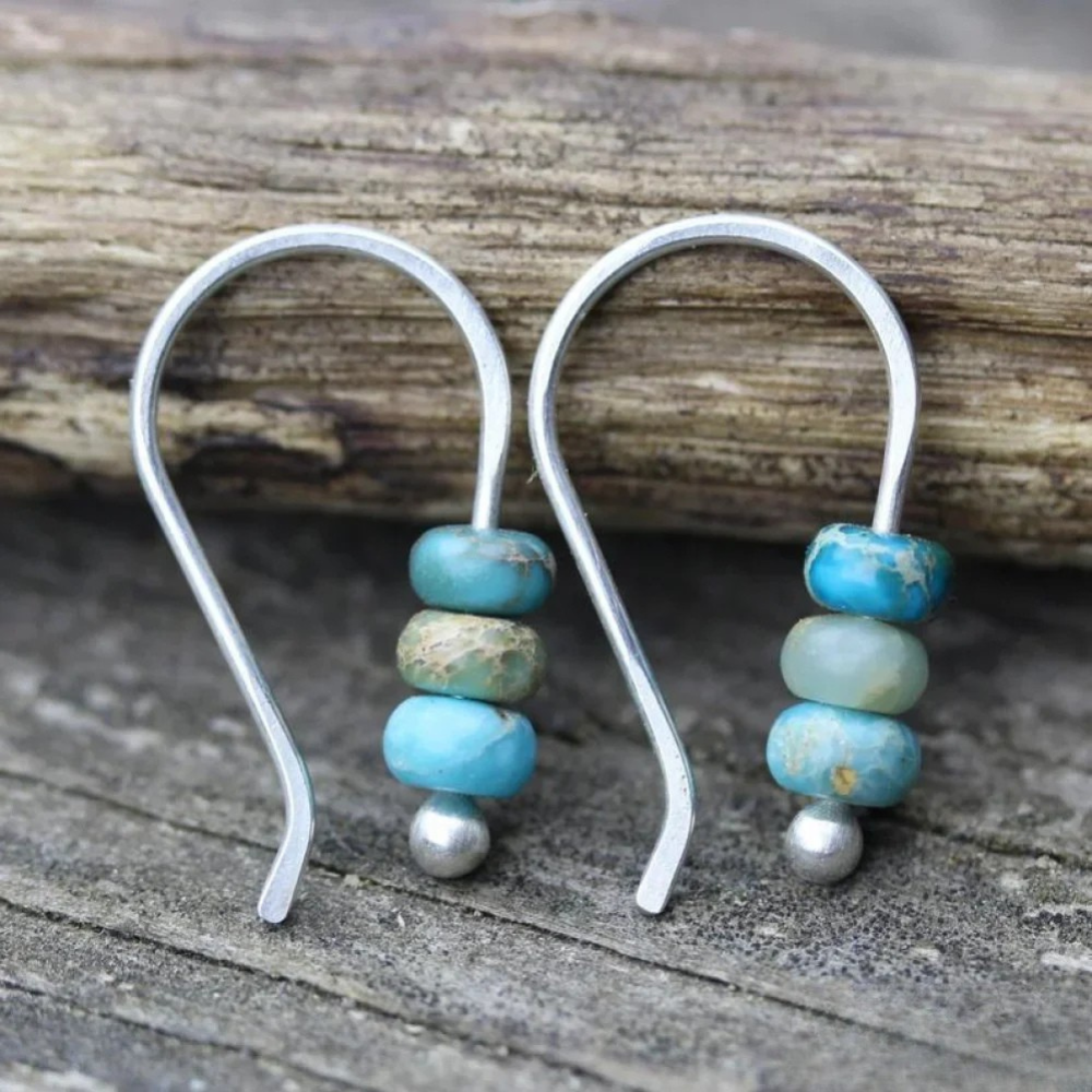 Sienna | Women’s Turquoise Bead Earrings with Lightweight Design