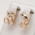 Landry | Women’s Cat Earrings with Crystal Embellishment