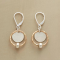 Ailani | Women’s Two Tone Hoop Earrings with Pearl