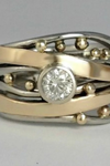 Classic Gold Inlaid Zirconia Ring