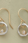 Vintage Gold and Silver Zirconia Stud Earrings