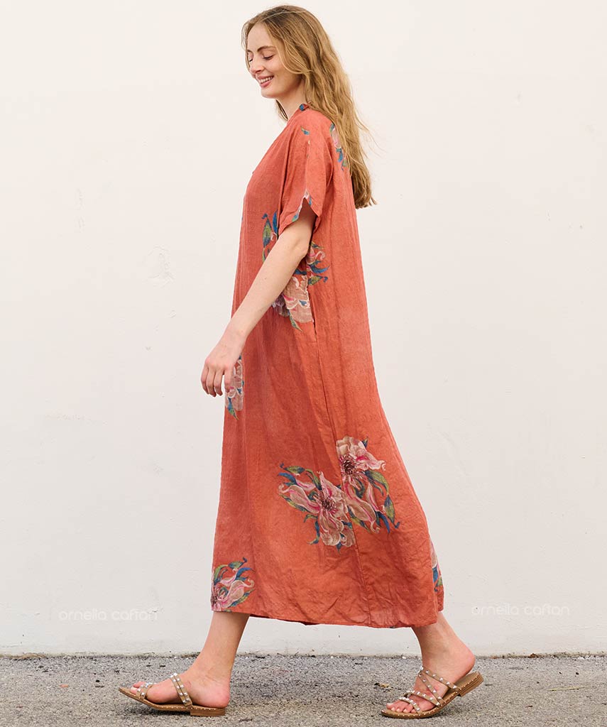 Matilda | Women’s Loose Casual Caftan with Floral Print
