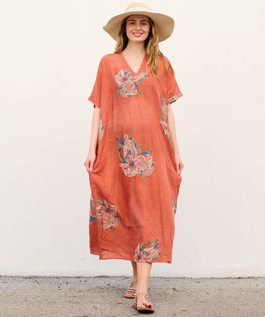 Matilda | Women’s Loose Casual Caftan with Floral Print