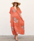 Matilda | Women’s Loose Casual Caftan with Floral Print