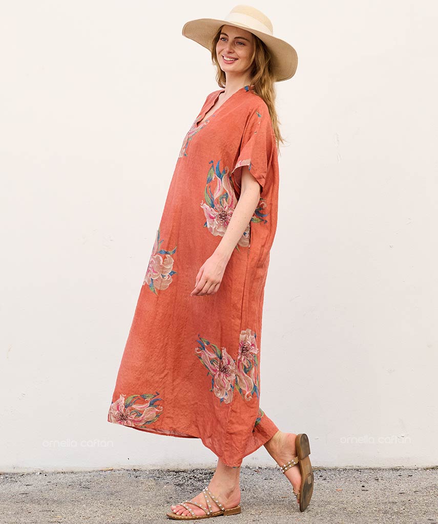 Matilda | Women’s Loose Casual Caftan with Floral Print