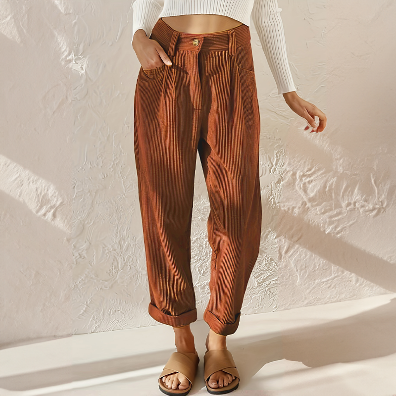 Harper | Women’s High Waist Trousers with Pleats